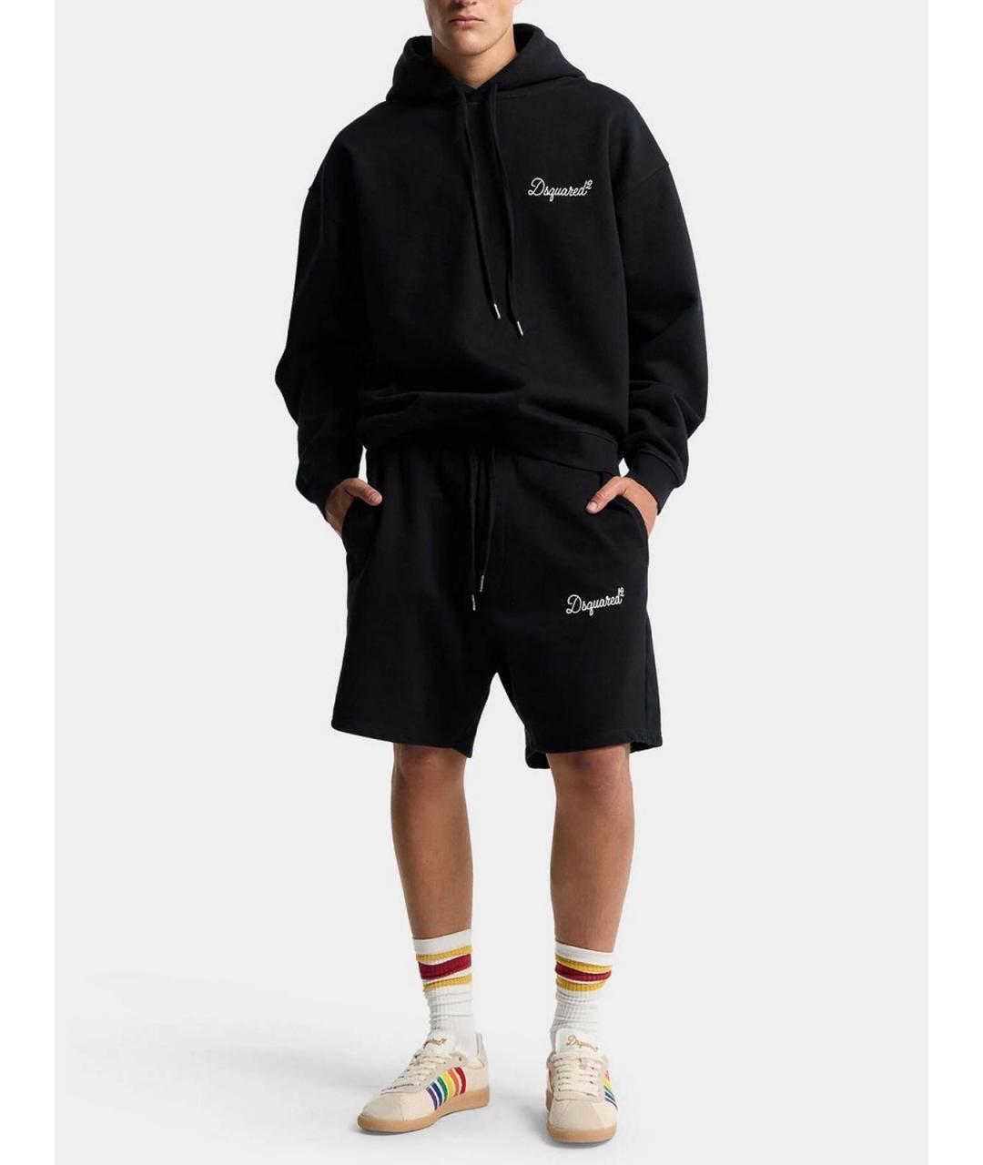 DSQUARED2 Черные хлопковые шорты, фото 3