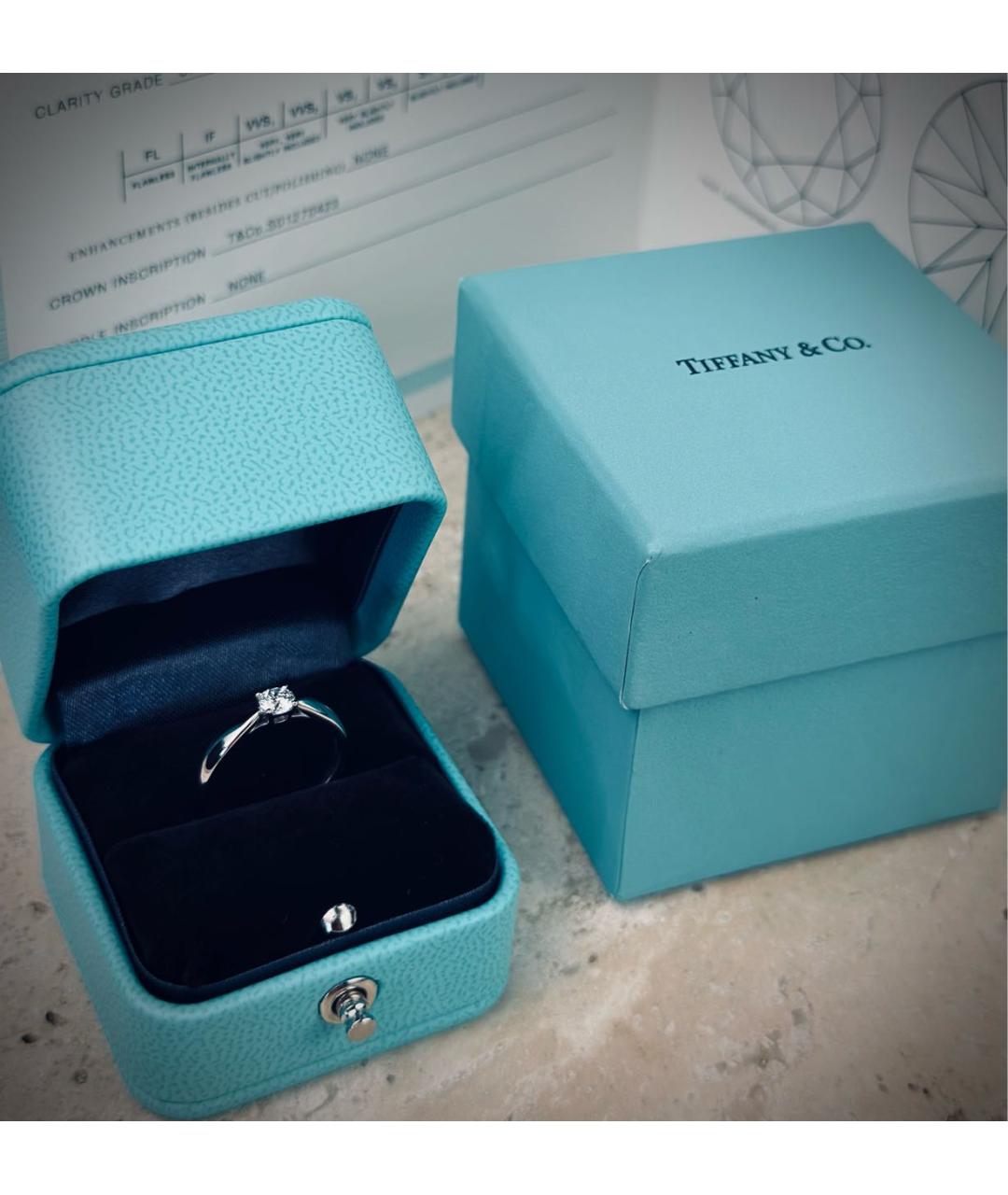 TIFFANY&CO Серебряное платиновое кольцо, фото 4
