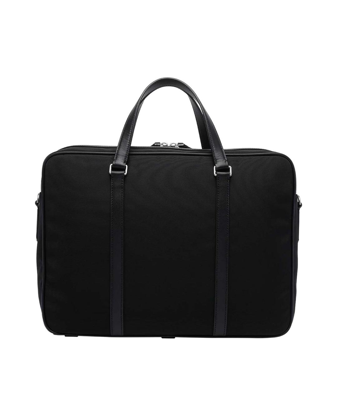 BALLY Черный тканевый портфель, фото 3
