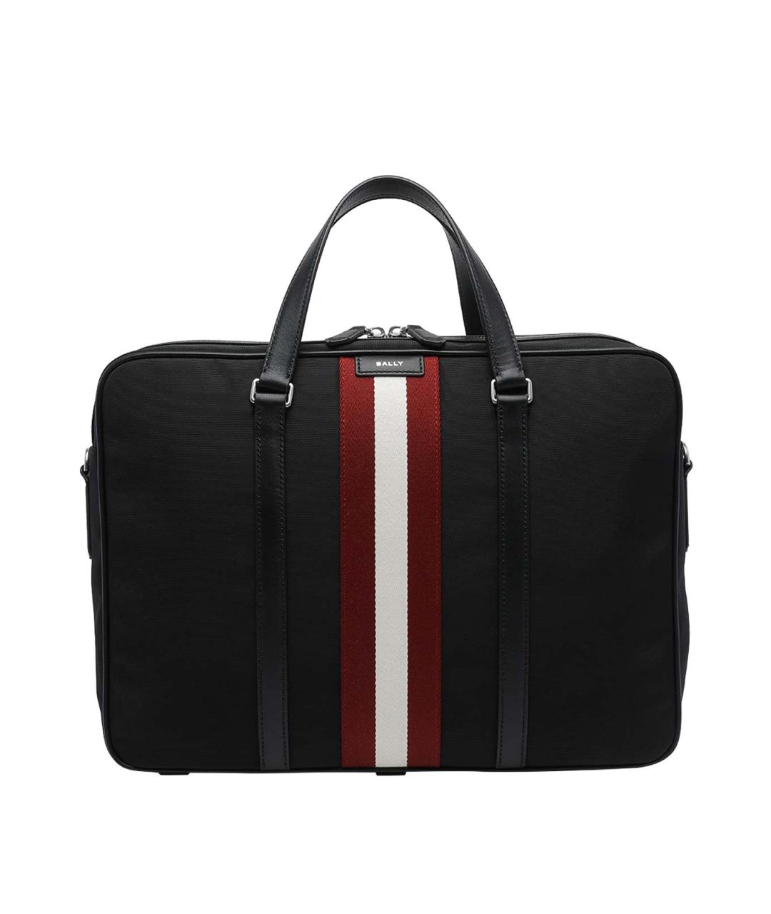 BALLY Черный тканевый портфель, фото 1