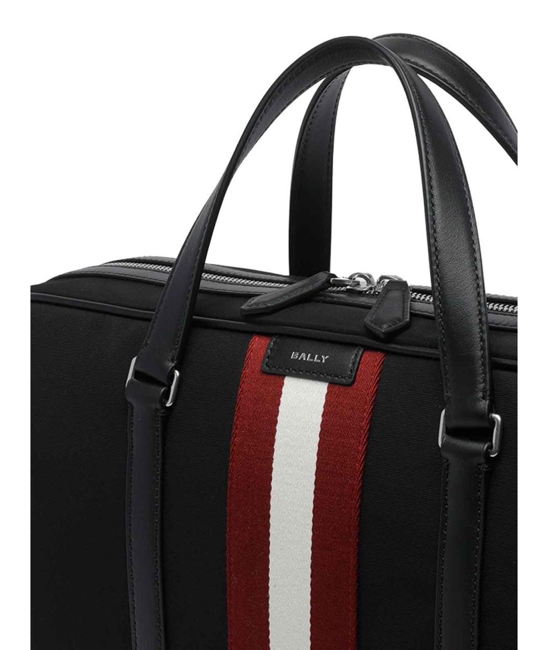 BALLY Черный тканевый портфель, фото 4