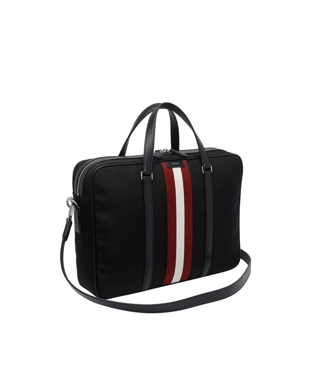BALLY Черный тканевый портфель, фото 2