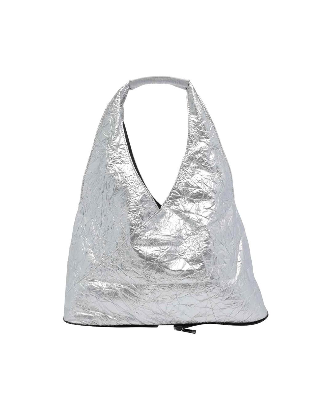 MM6 MAISON MARGIELA Серебряная сумка с короткими ручками, фото 3