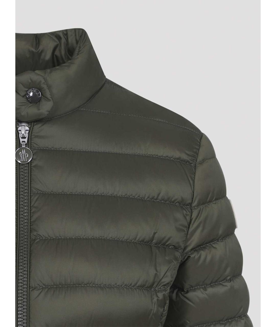 MONCLER Зеленая полиамидовая куртка, фото 4