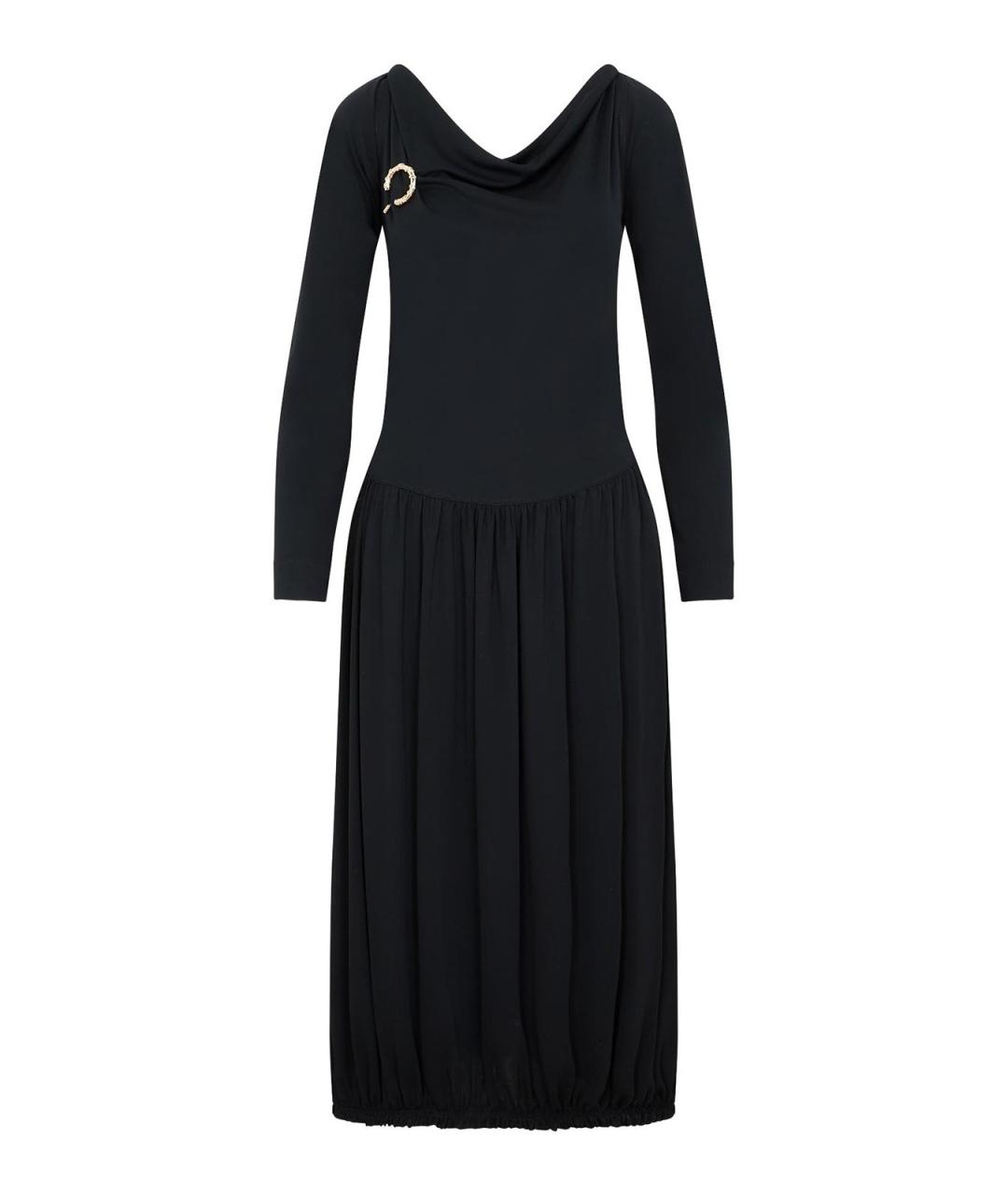 LANVIN Черное полиамидовое повседневное платье, фото 1