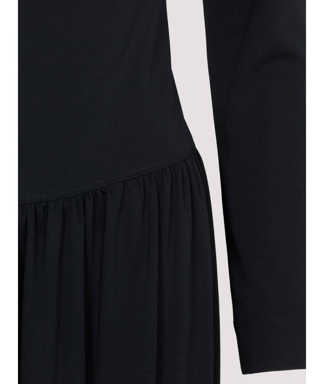 LANVIN Черное полиамидовое повседневное платье, фото 3