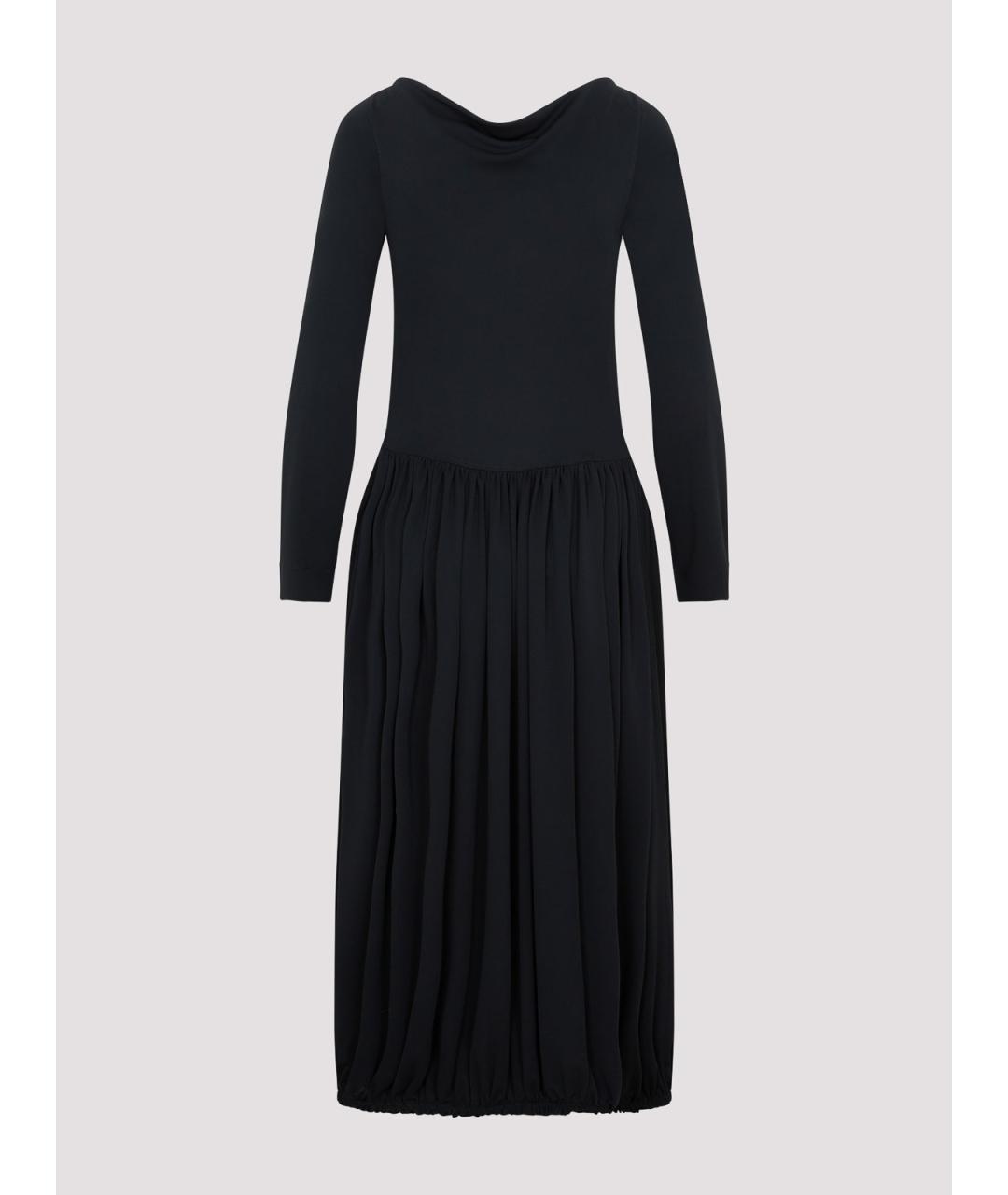 LANVIN Черное полиамидовое повседневное платье, фото 2