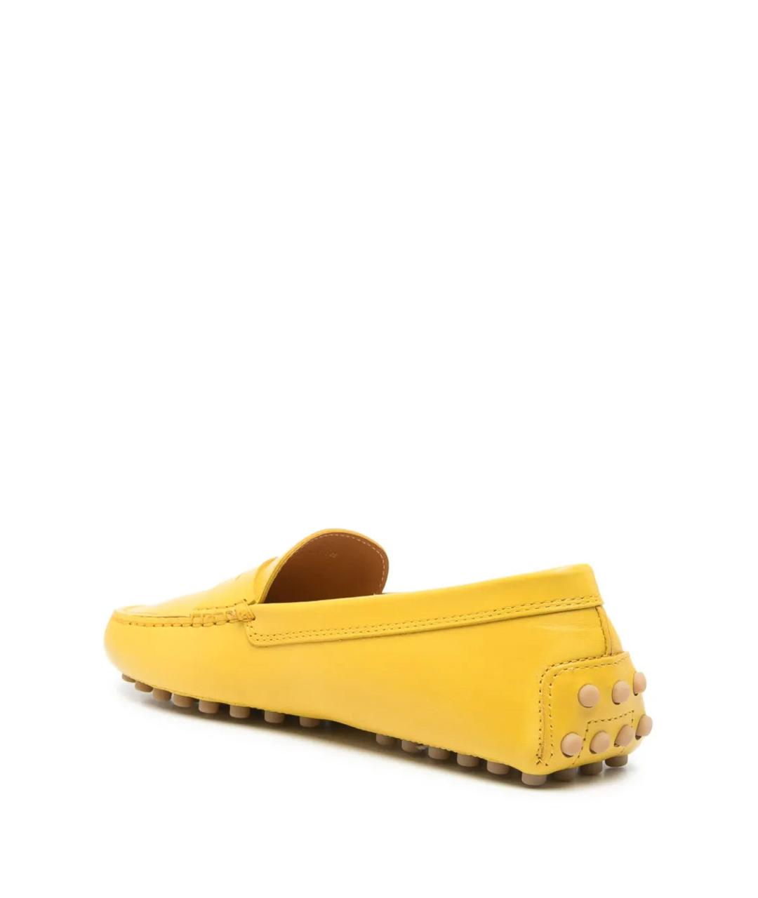 TOD'S Желтые кожаные лоферы, фото 3