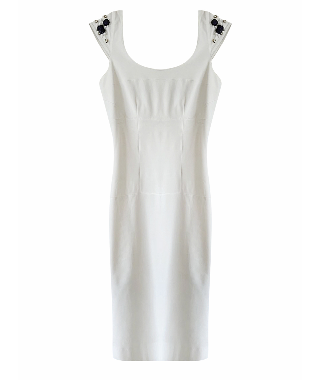 VDP Белое вискозное вечернее платье, фото 1