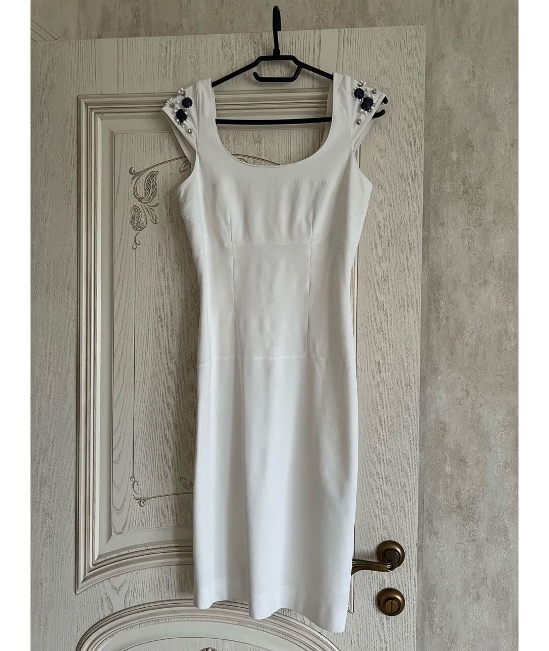 VDP Белое вискозное вечернее платье, фото 8