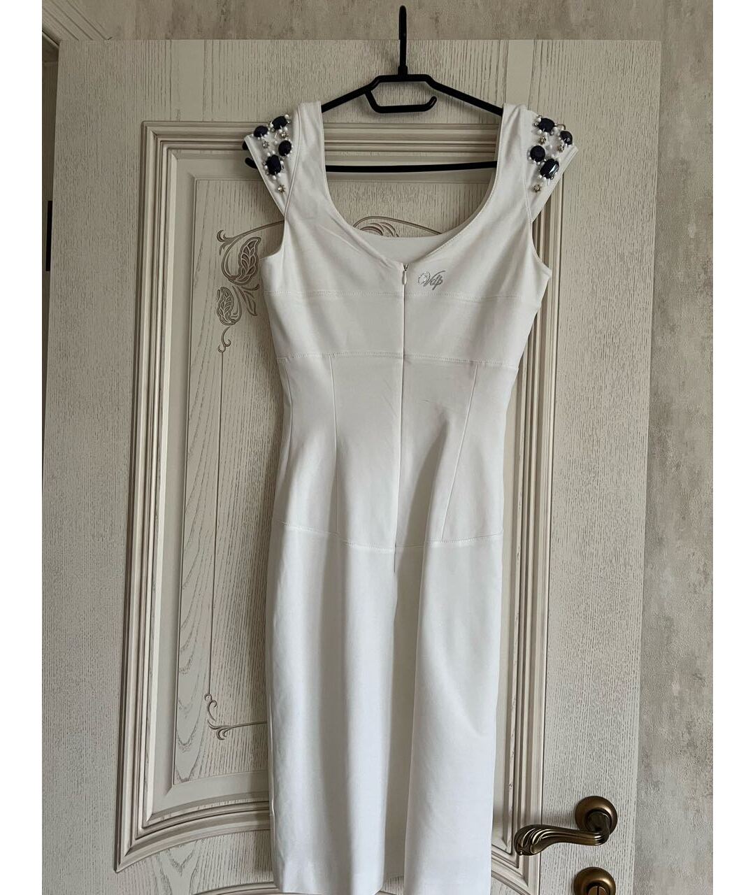 VDP Белое вискозное вечернее платье, фото 2