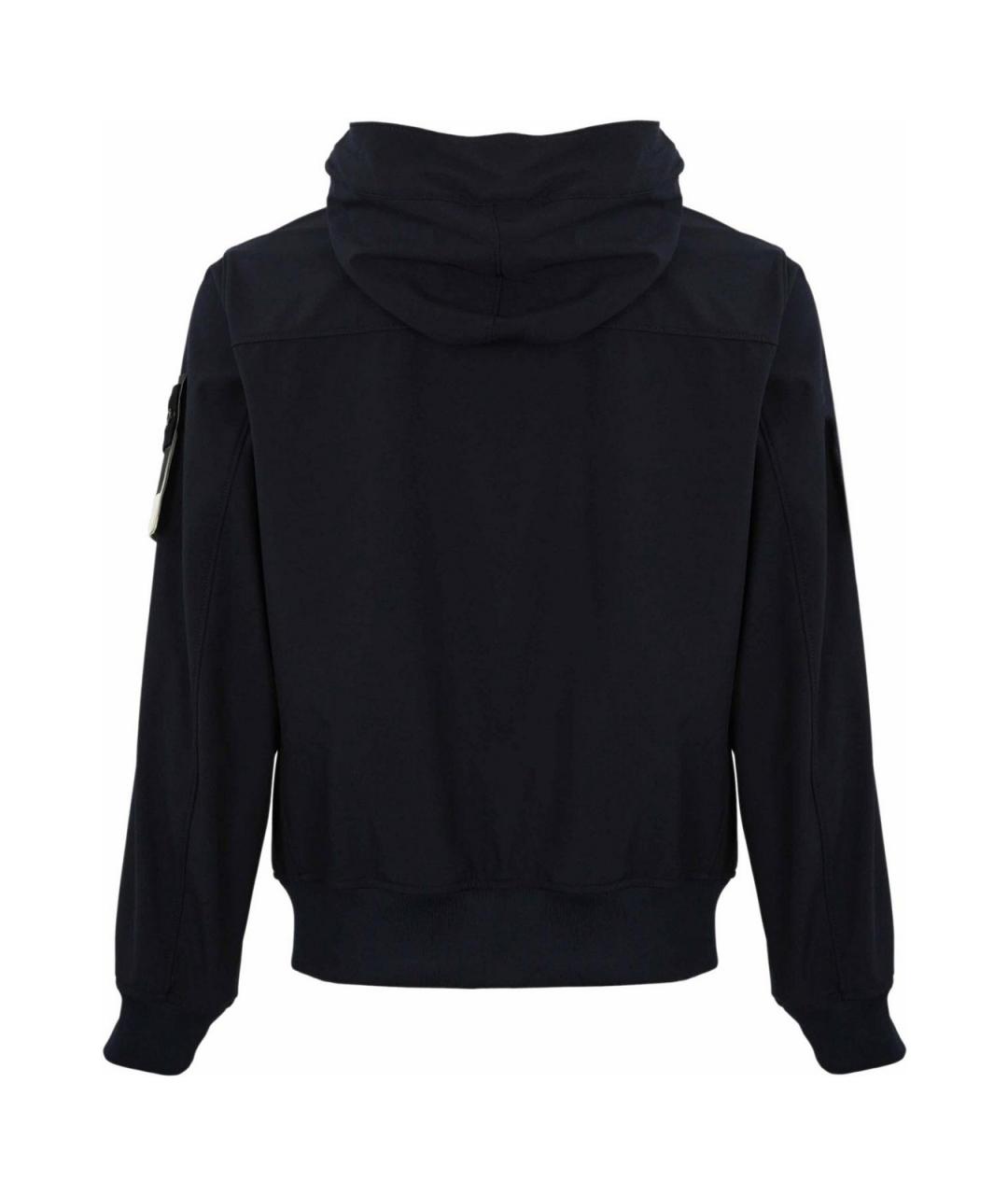 STONE ISLAND Темно-синяя полиэстеровая куртка, фото 2