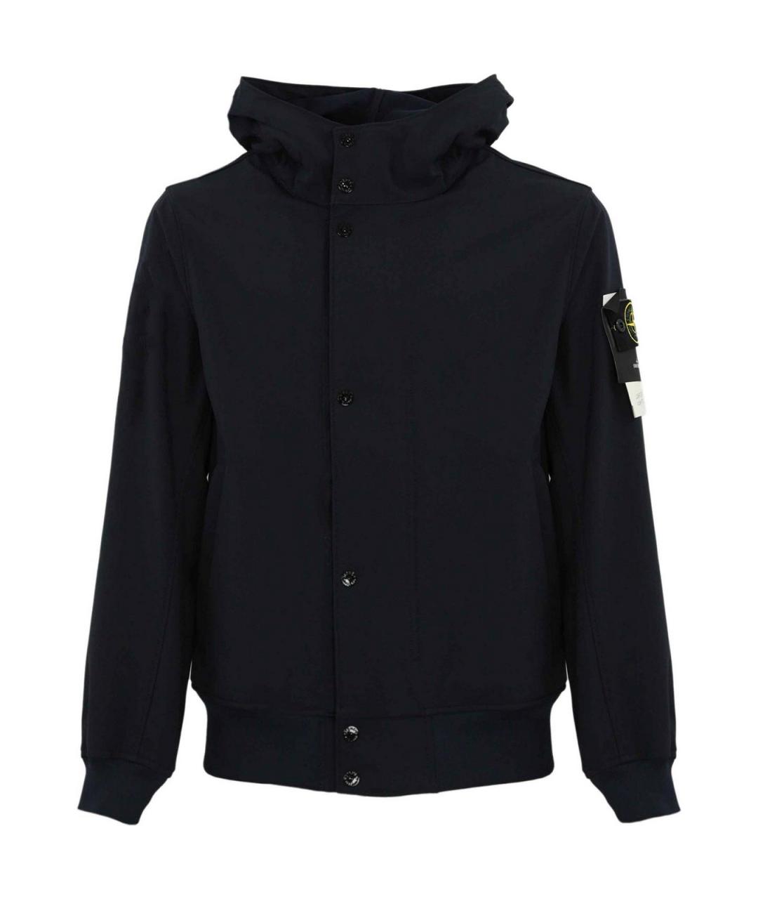 STONE ISLAND Темно-синяя полиэстеровая куртка, фото 1