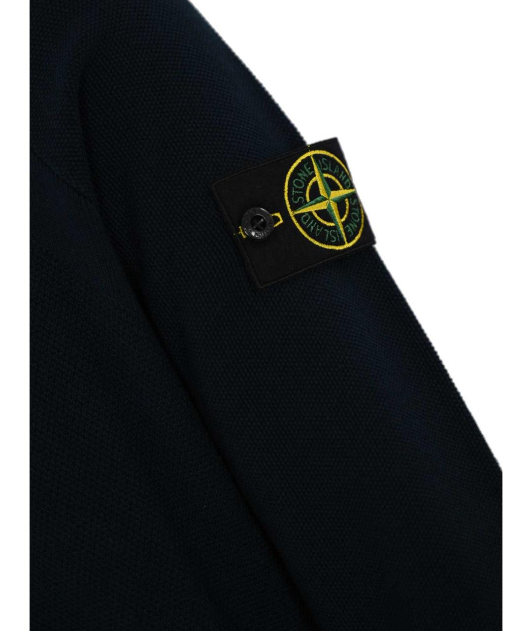 STONE ISLAND Темно-синий хлопковый джемпер / свитер, фото 3