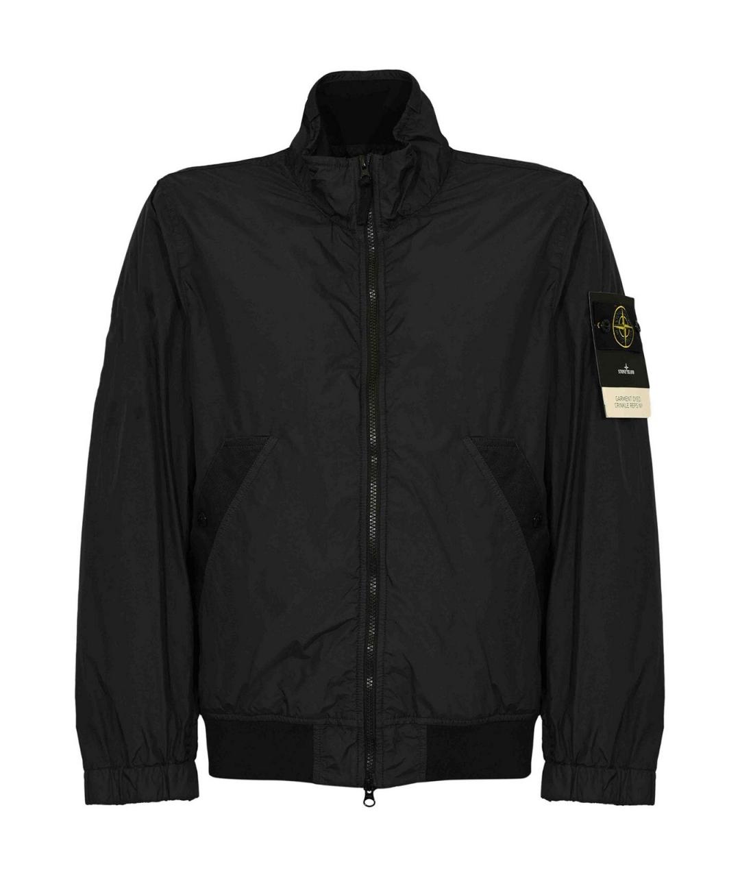 STONE ISLAND Темно-синяя полиамидовая куртка, фото 1