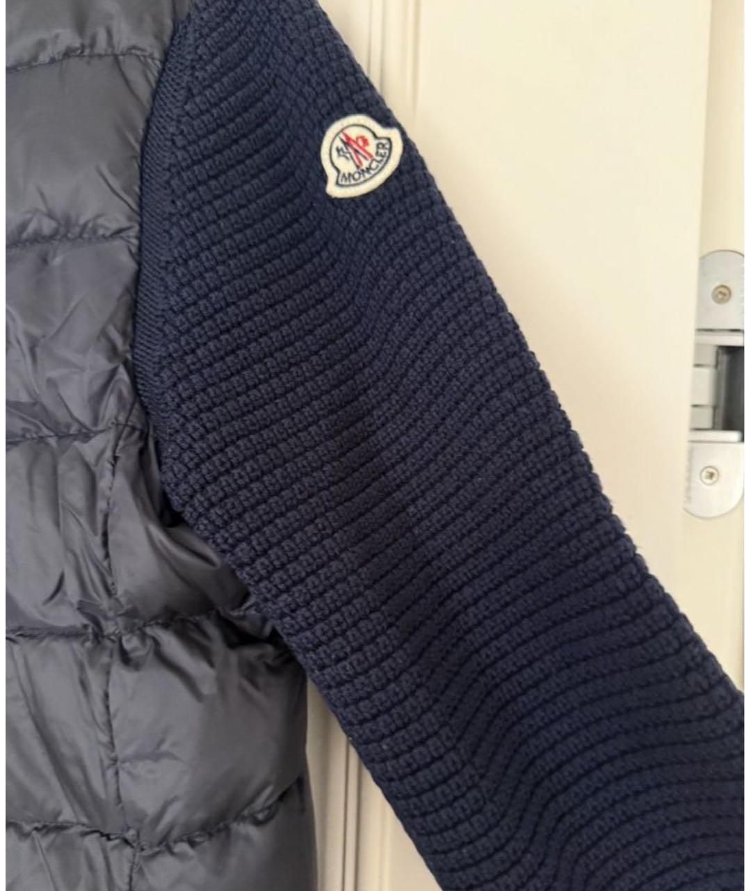 MONCLER Синяя шелковая куртка, фото 5
