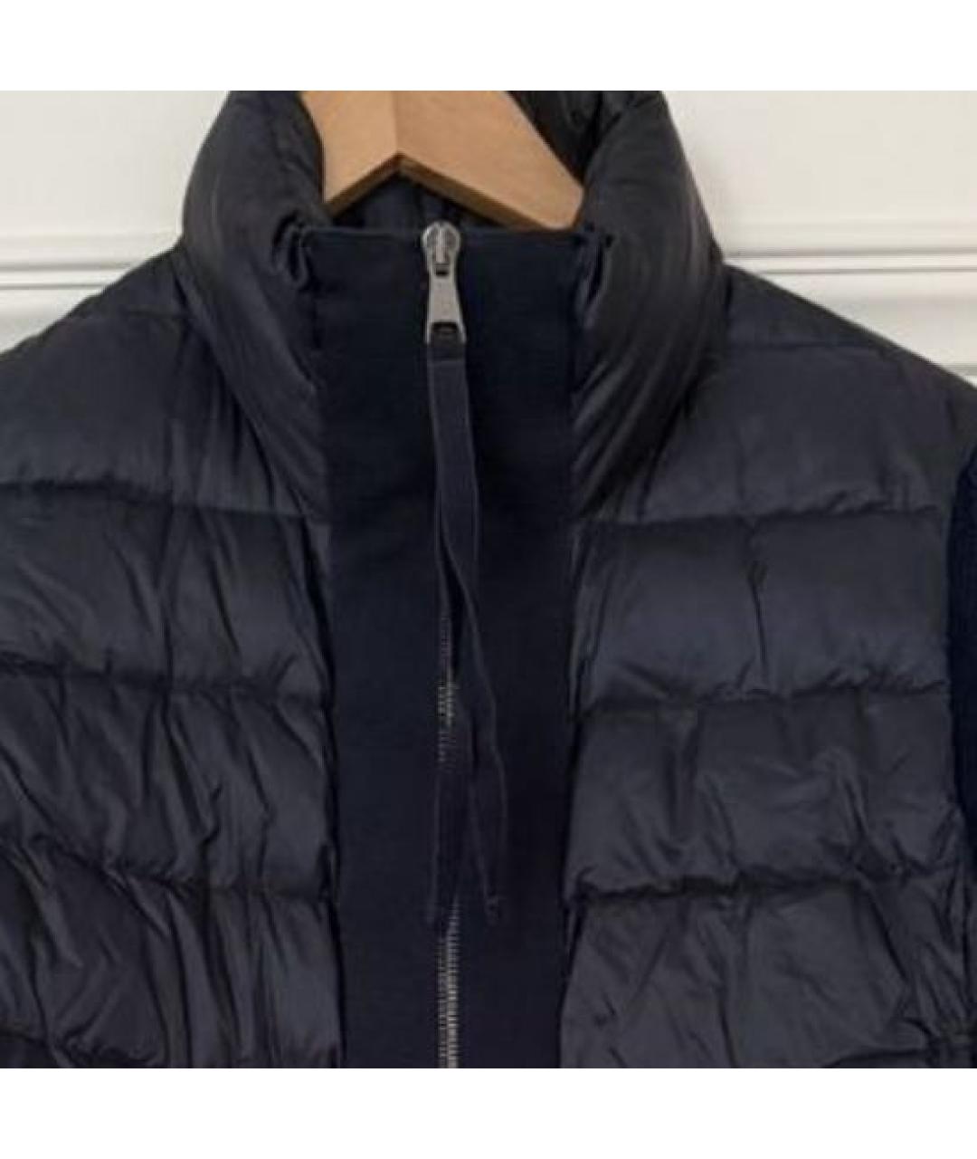 MONCLER Синяя шелковая куртка, фото 4