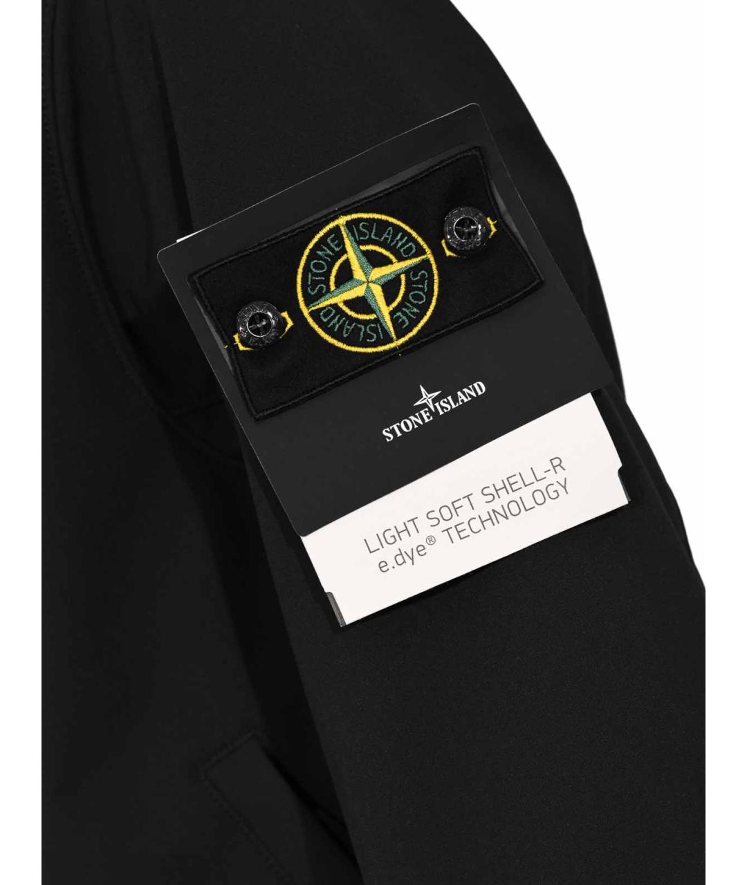 STONE ISLAND Черная полиэстеровая куртка, фото 3