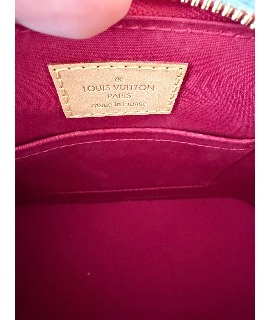 LOUIS VUITTON Красная сумка с короткими ручками из лакированной кожи, фото 7