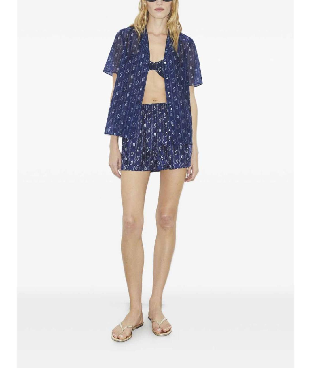TORY BURCH Синие вискозные шорты, фото 3