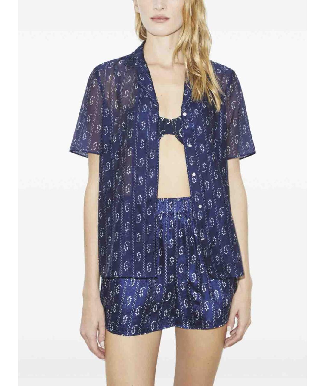TORY BURCH Синие вискозные шорты, фото 4
