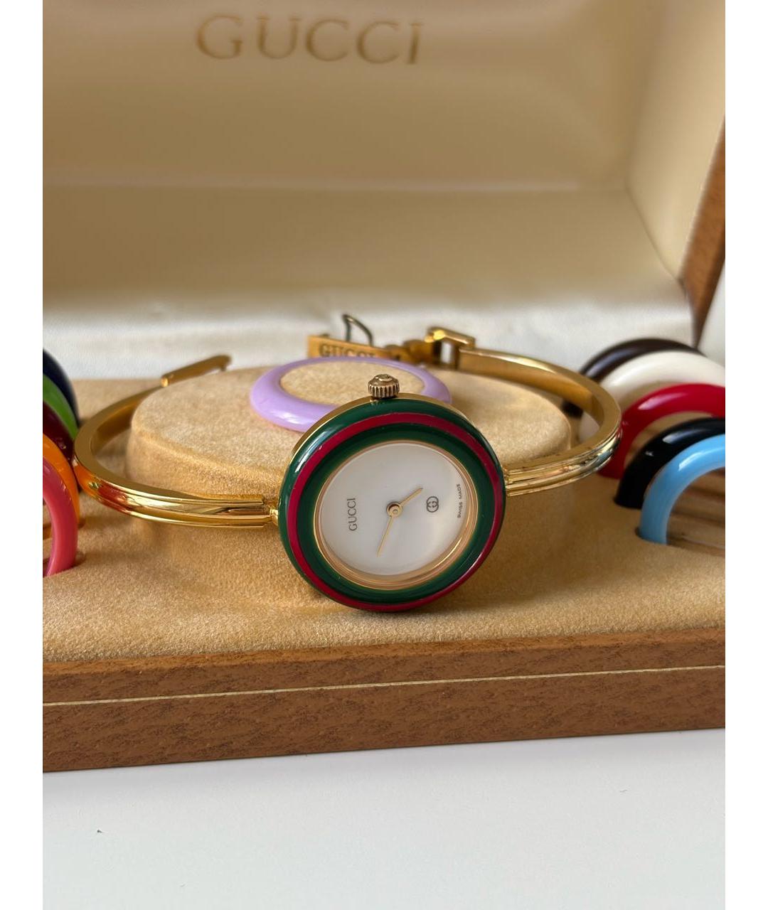 GUCCI Золотые часы, фото 6