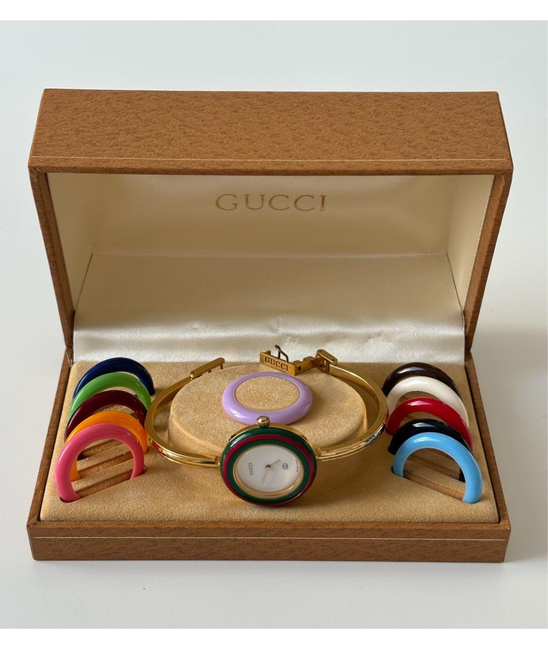GUCCI Золотые часы, фото 3