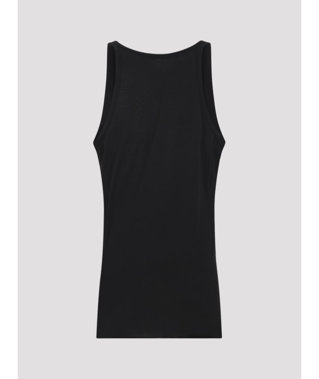 RICK OWENS Черная хлопковая майка, фото 2