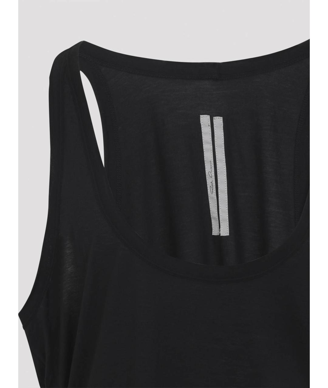 RICK OWENS Черная хлопковая майка, фото 3