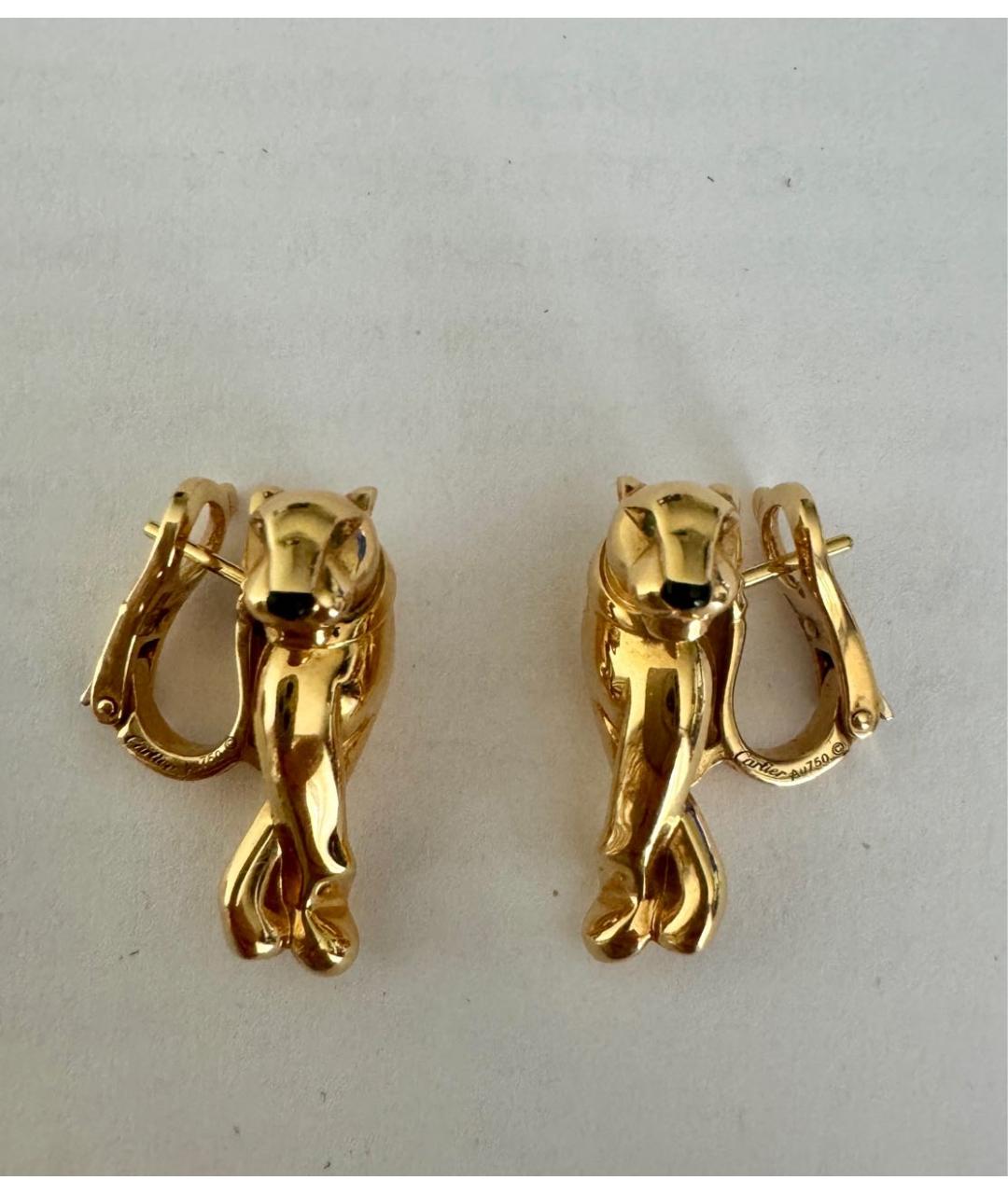 CARTIER Золотые серьги из желтого золота, фото 2
