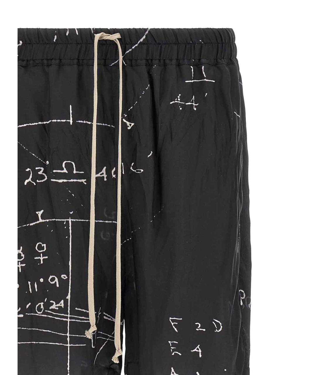 RICK OWENS Черные вискозные шорты, фото 3