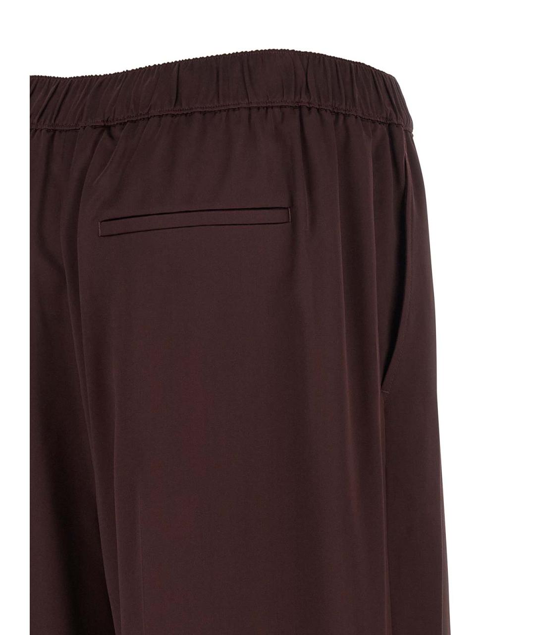TORY BURCH Бордовые вискозные брюки широкие, фото 4