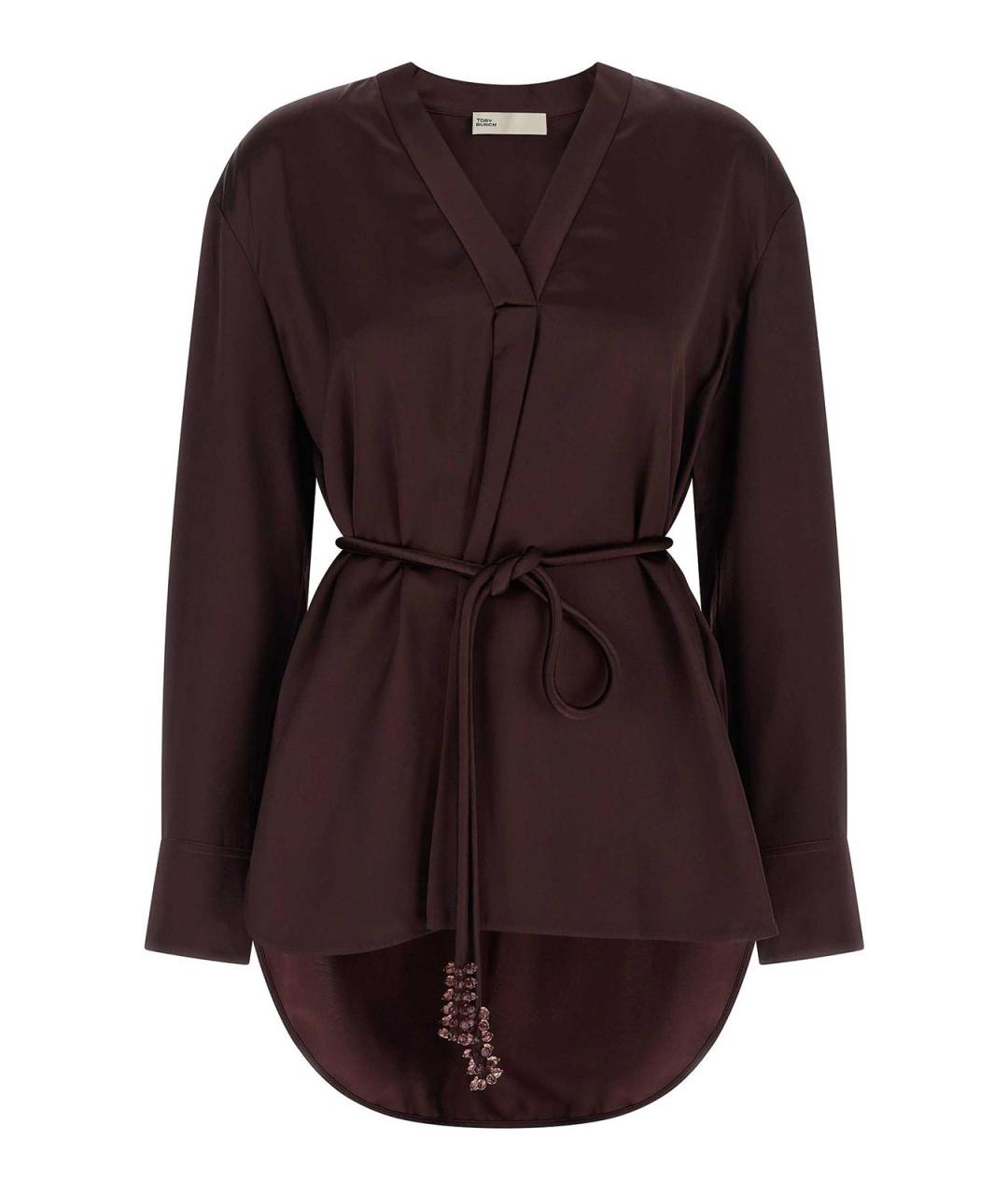 TORY BURCH Бордовая вискозная блузы, фото 1