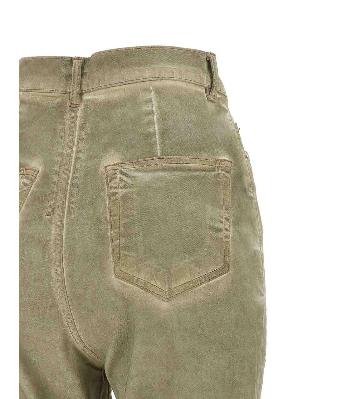RICK OWENS DRKSHDW Бежевые хлопковые джинсы клеш, фото 4
