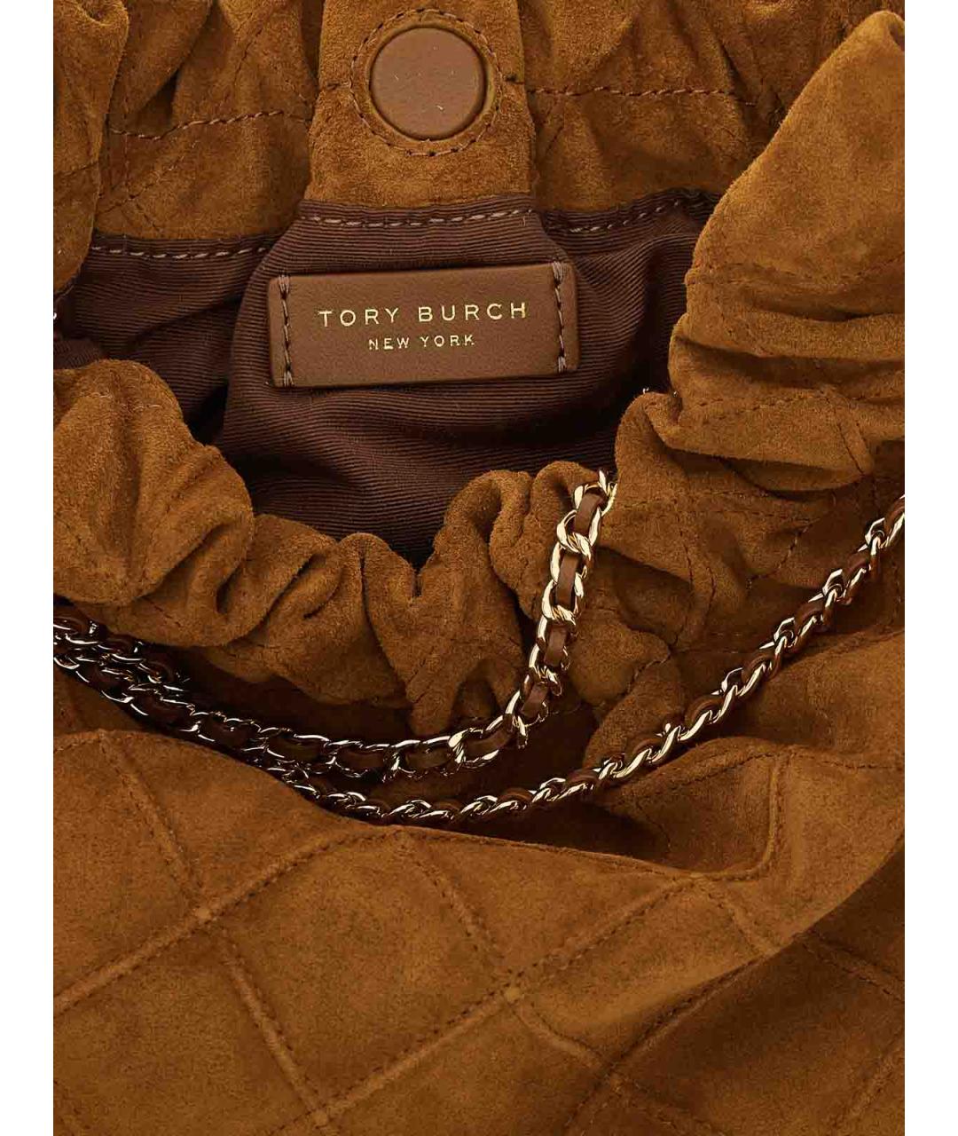 TORY BURCH Коричневая замшевая сумка тоут, фото 4
