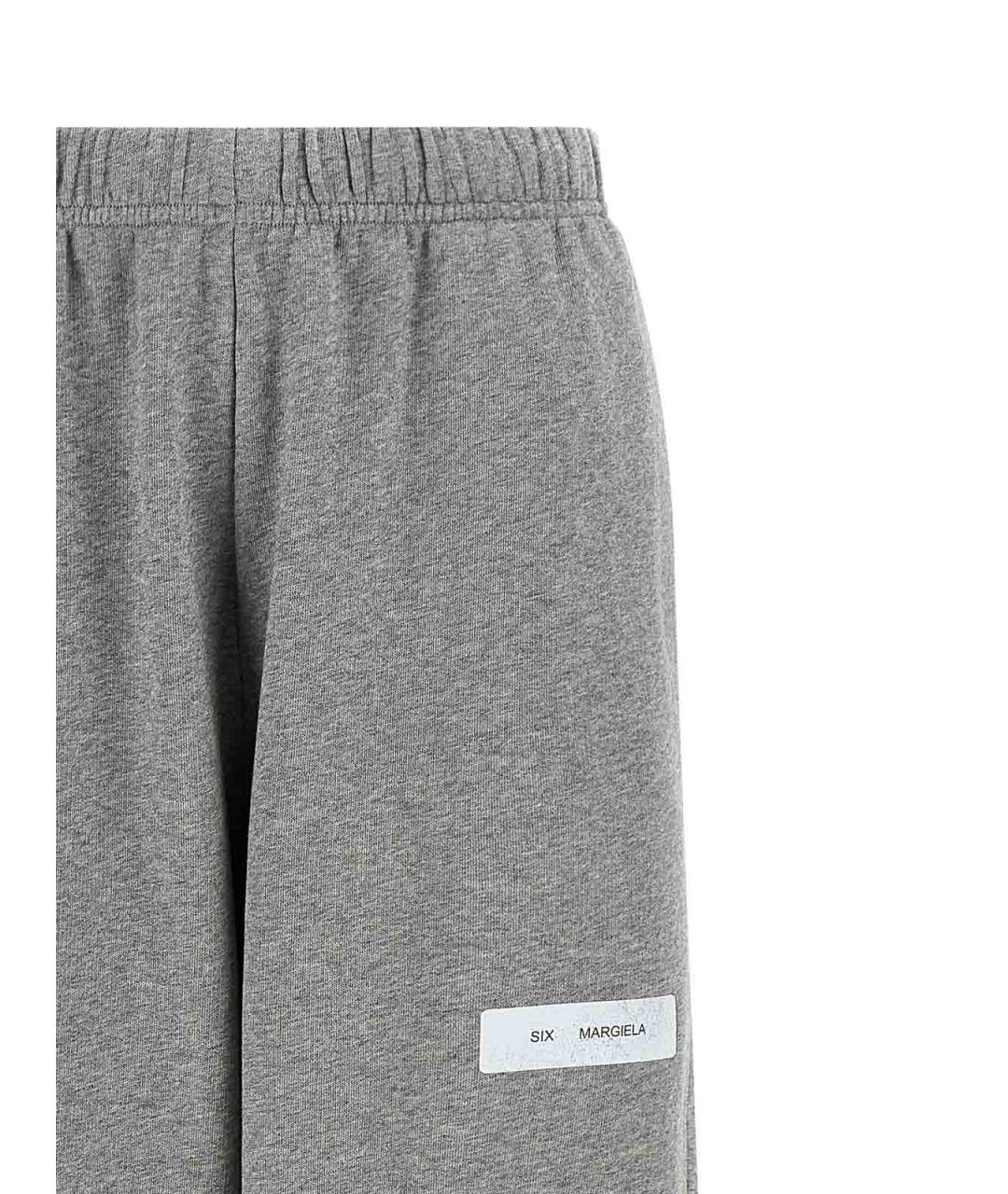 MM6 MAISON MARGIELA Серые хлопковые спортивные брюки и шорты, фото 3