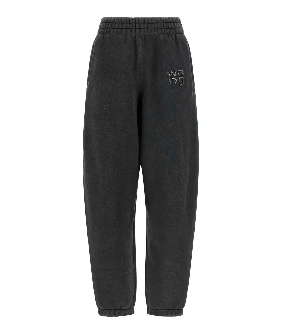 T BY ALEXANDER WANG Черные хлопковые спортивные брюки и шорты, фото 1