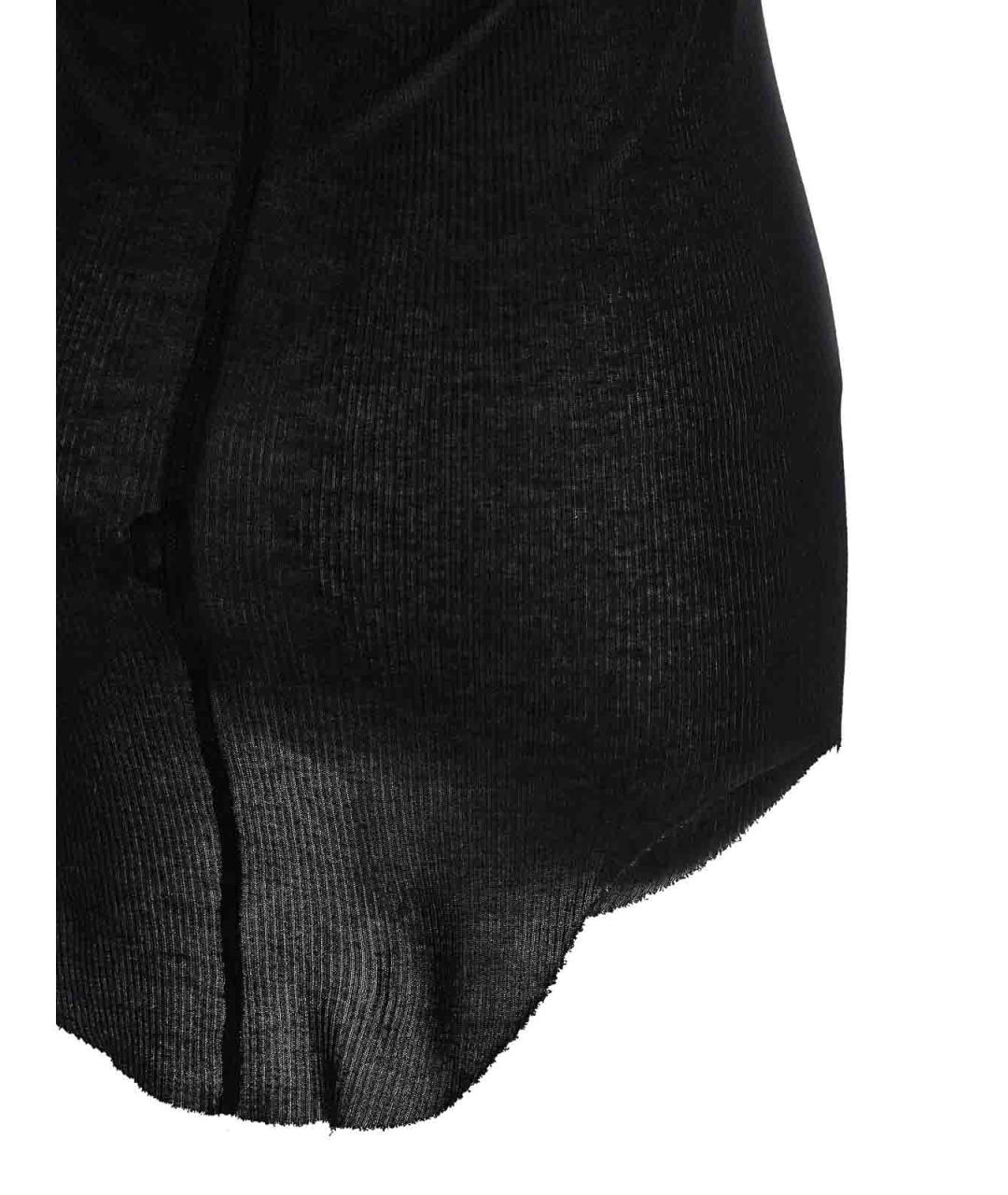 RICK OWENS Черная вискозная майка, фото 4