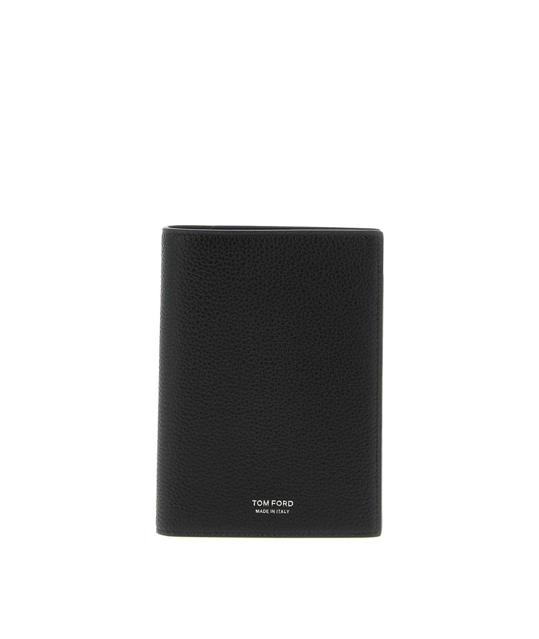 TOM FORD Черный кожаный кошелек, фото 1
