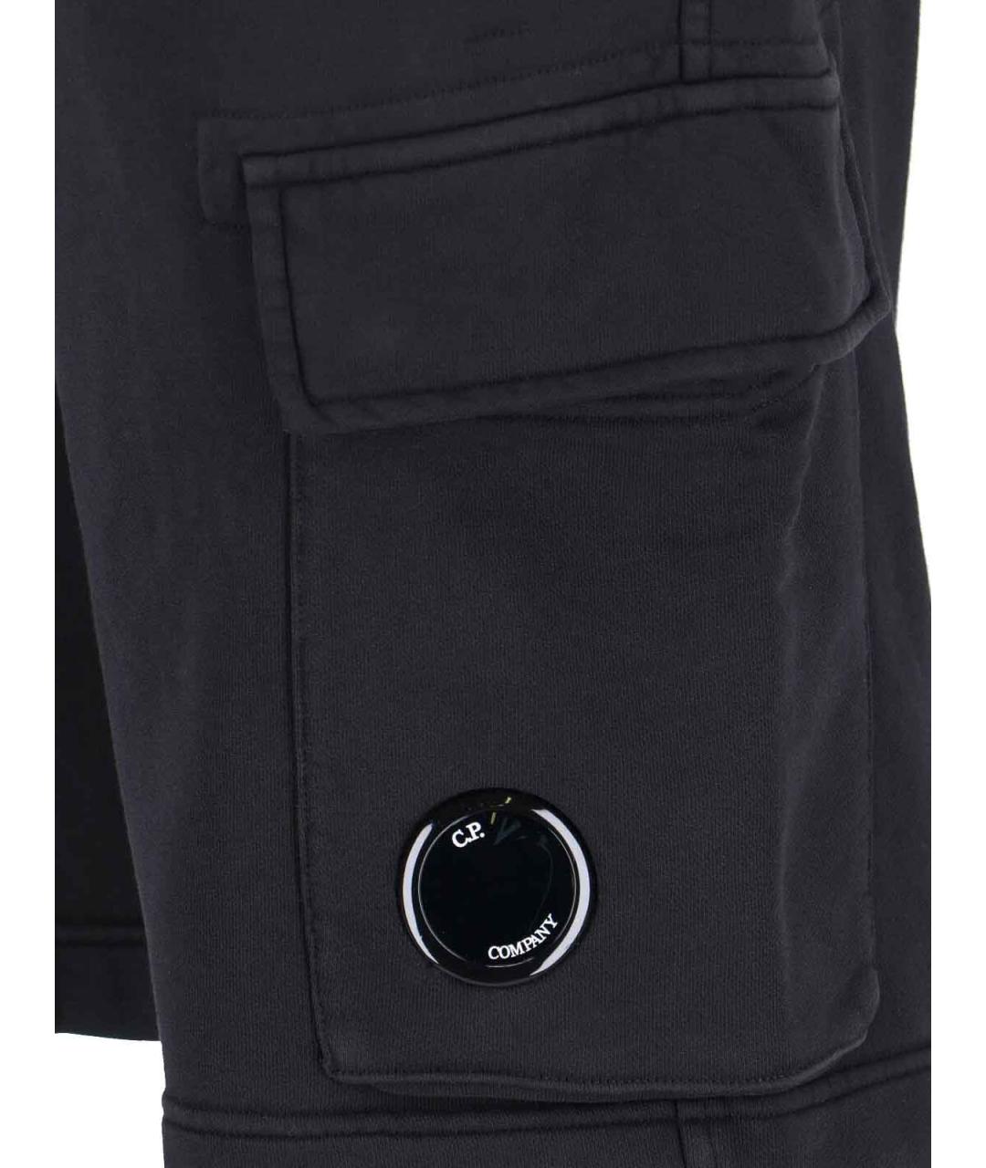 CP COMPANY Черные хлопковые шорты, фото 4