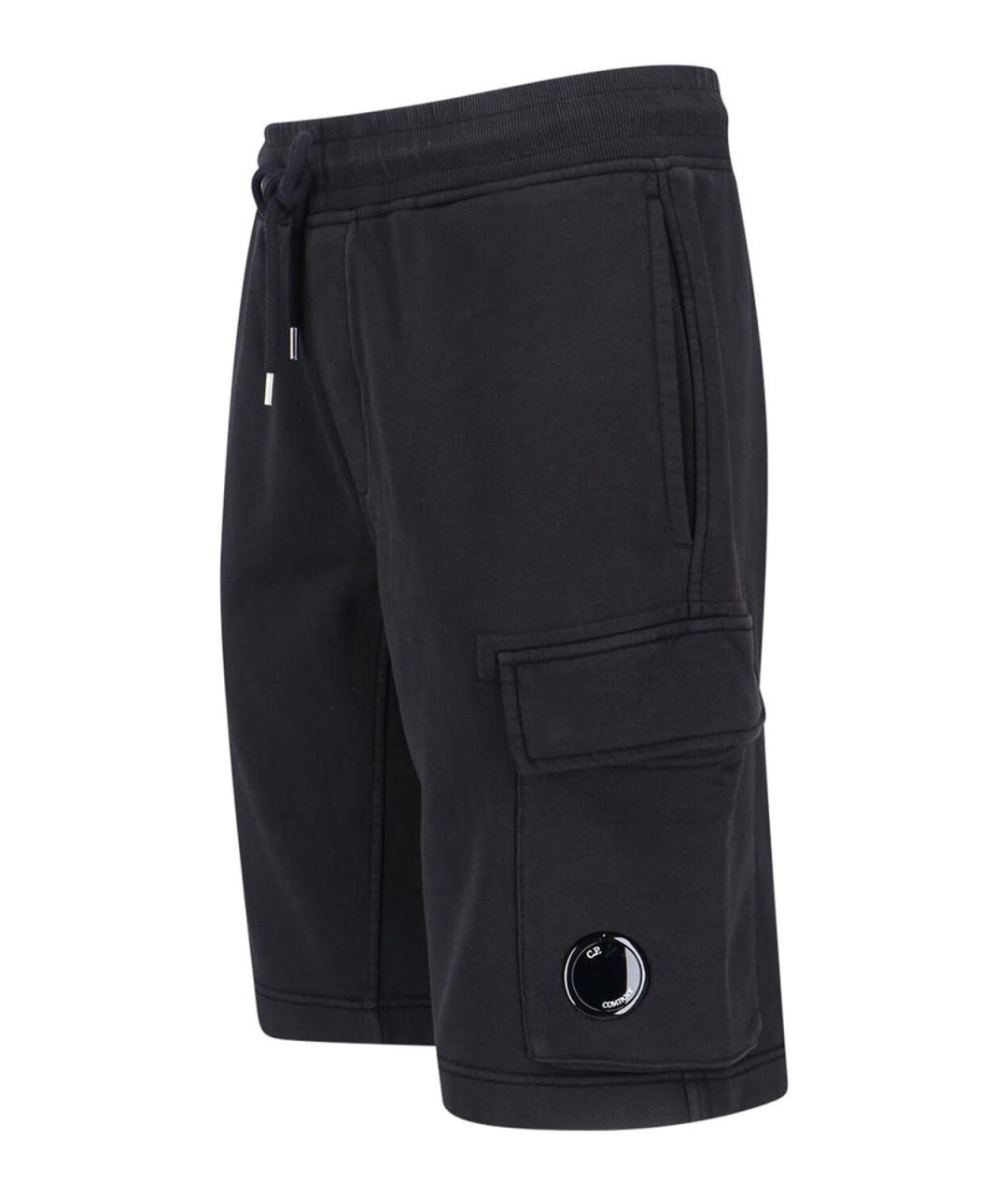 CP COMPANY Черные хлопковые шорты, фото 3