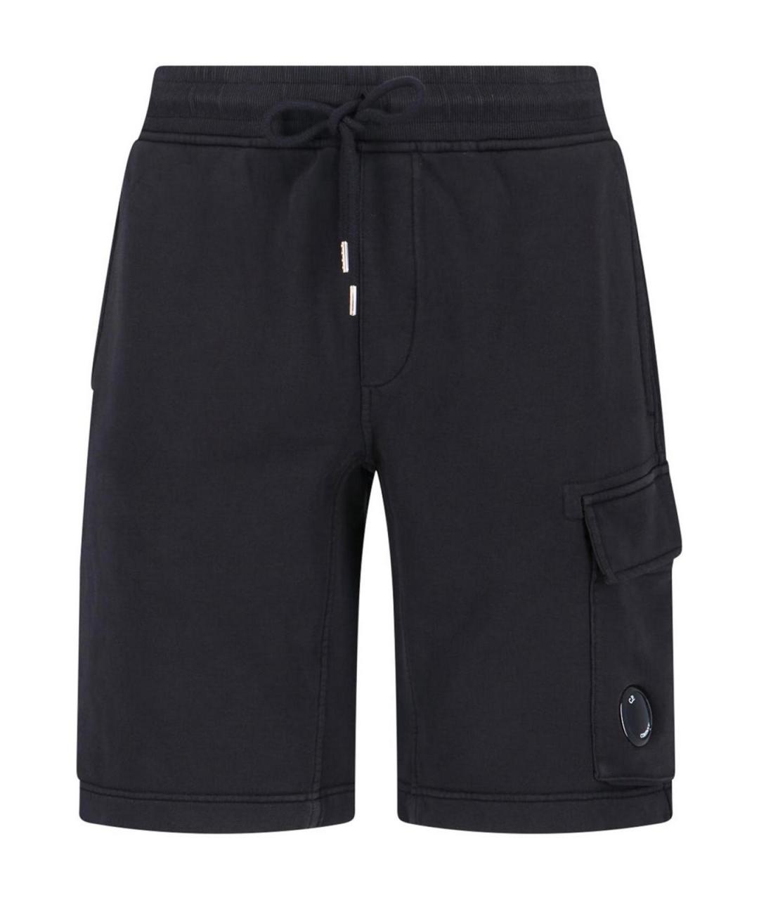 CP COMPANY Черные хлопковые шорты, фото 1