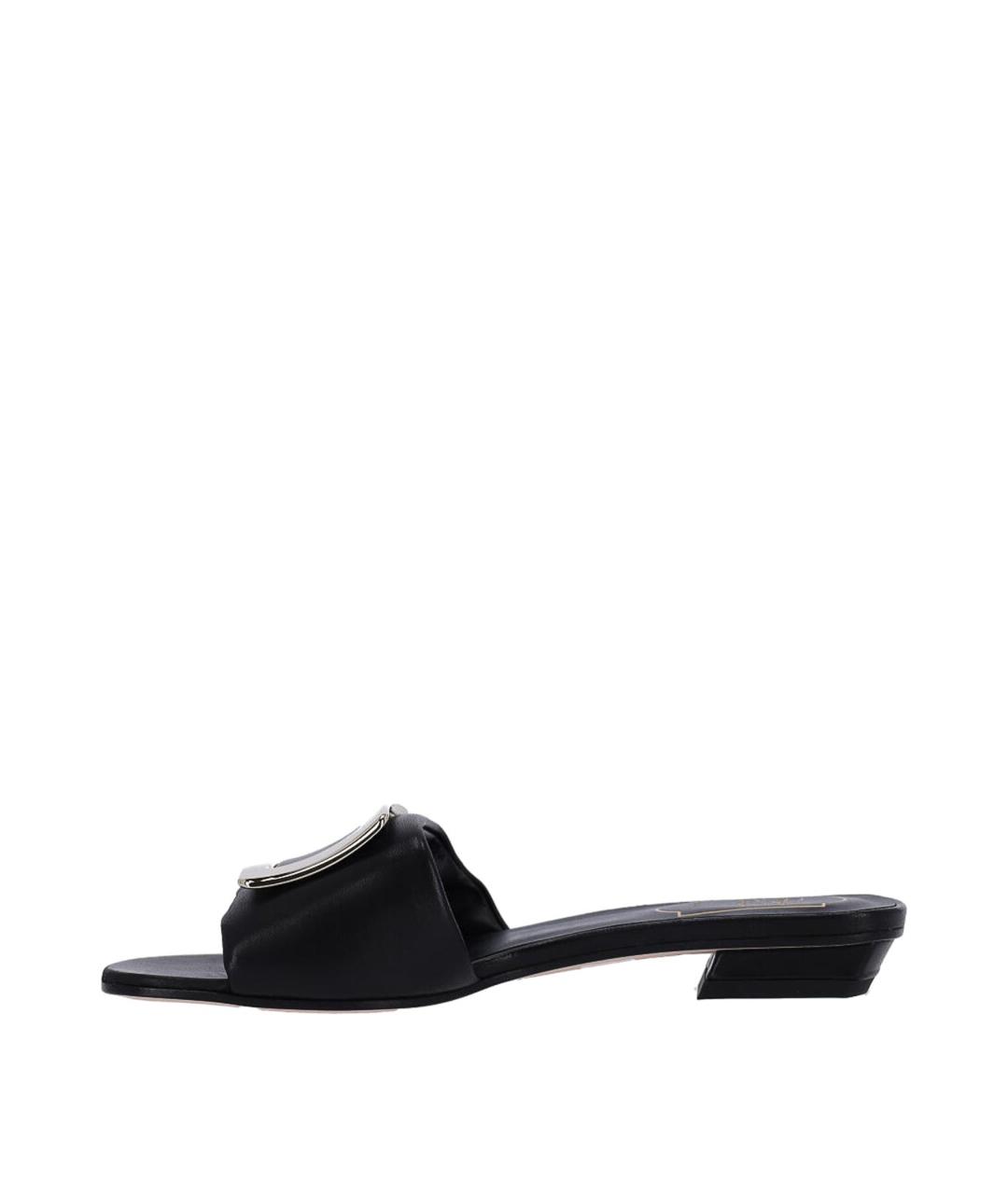 ROGER VIVIER Черные кожаные сандалии, фото 3