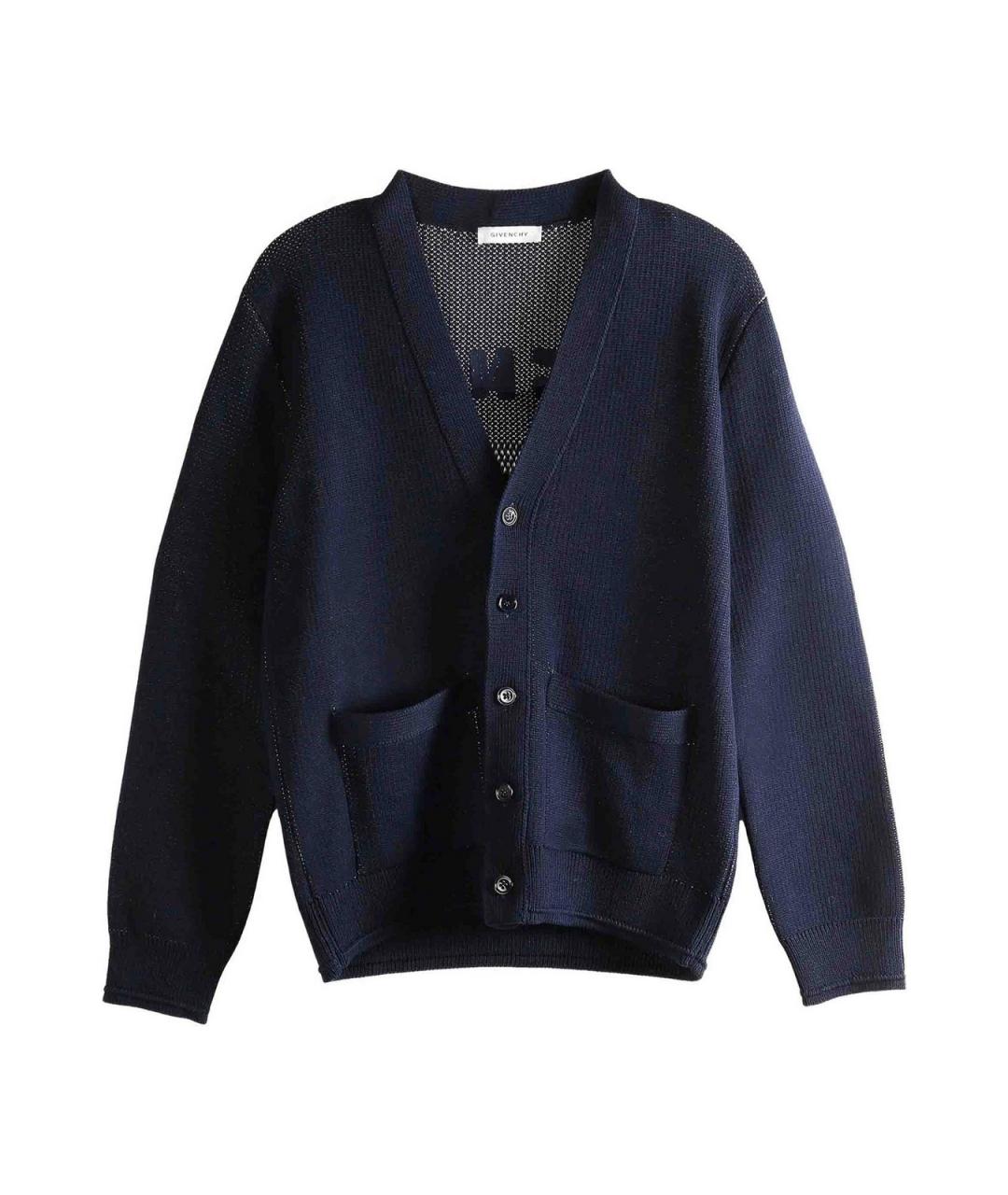 GIVENCHY Синий хлопковый кардиган, фото 1