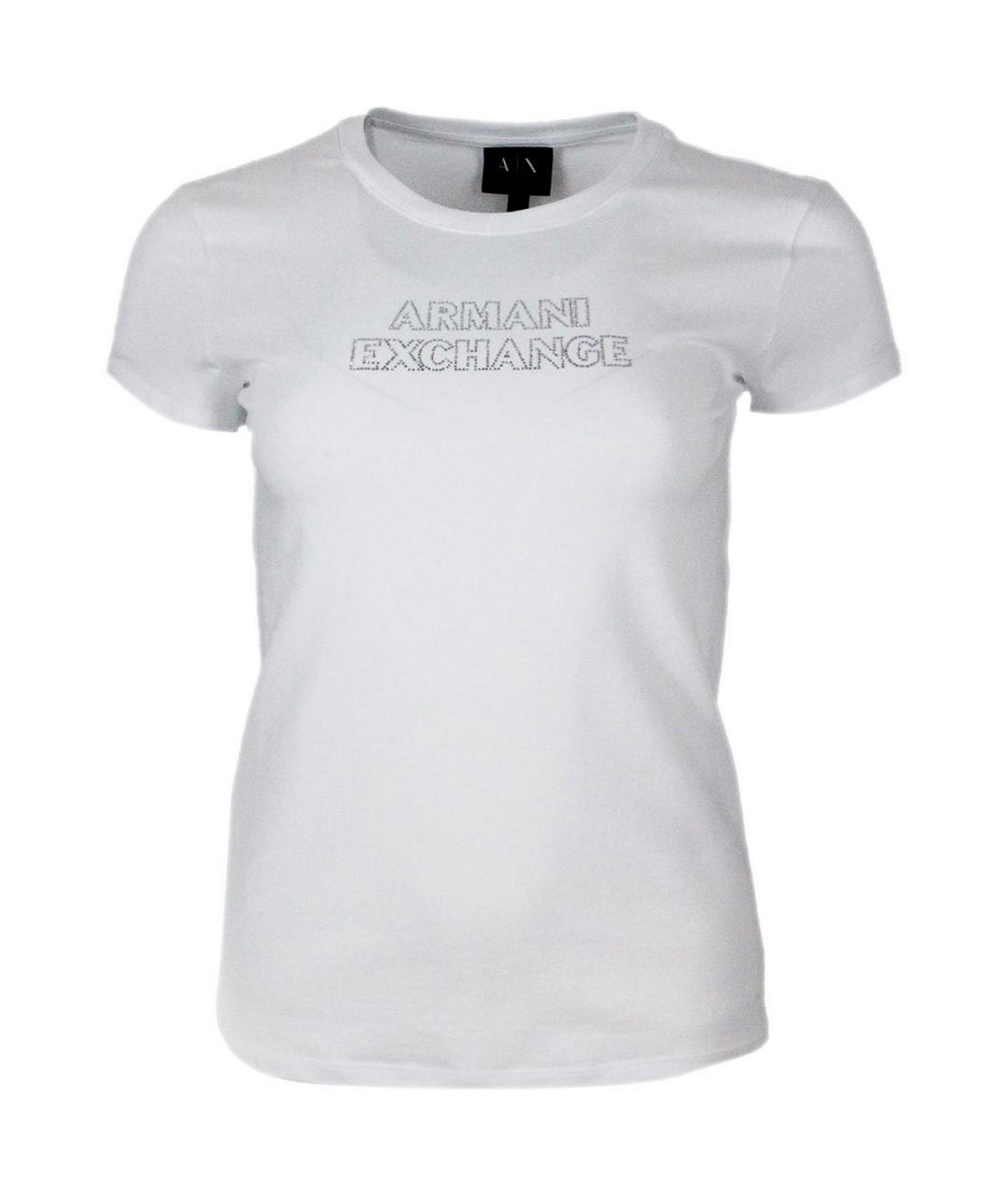 ARMANI EXCHANGE Белая хлопковая футболка, фото 1