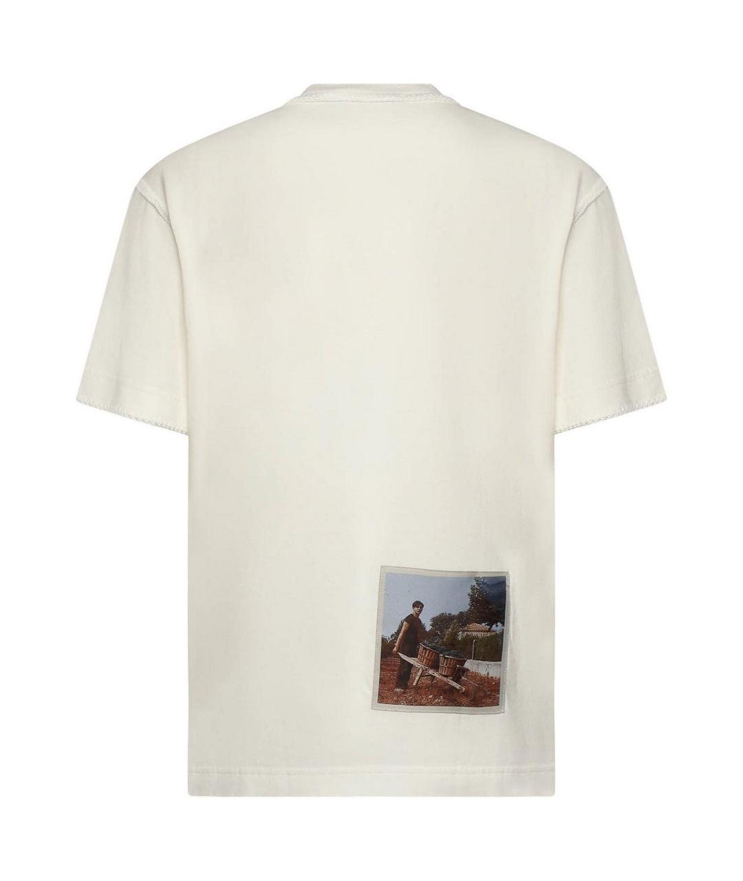 JACQUEMUS Бежевая хлопковая футболка, фото 2