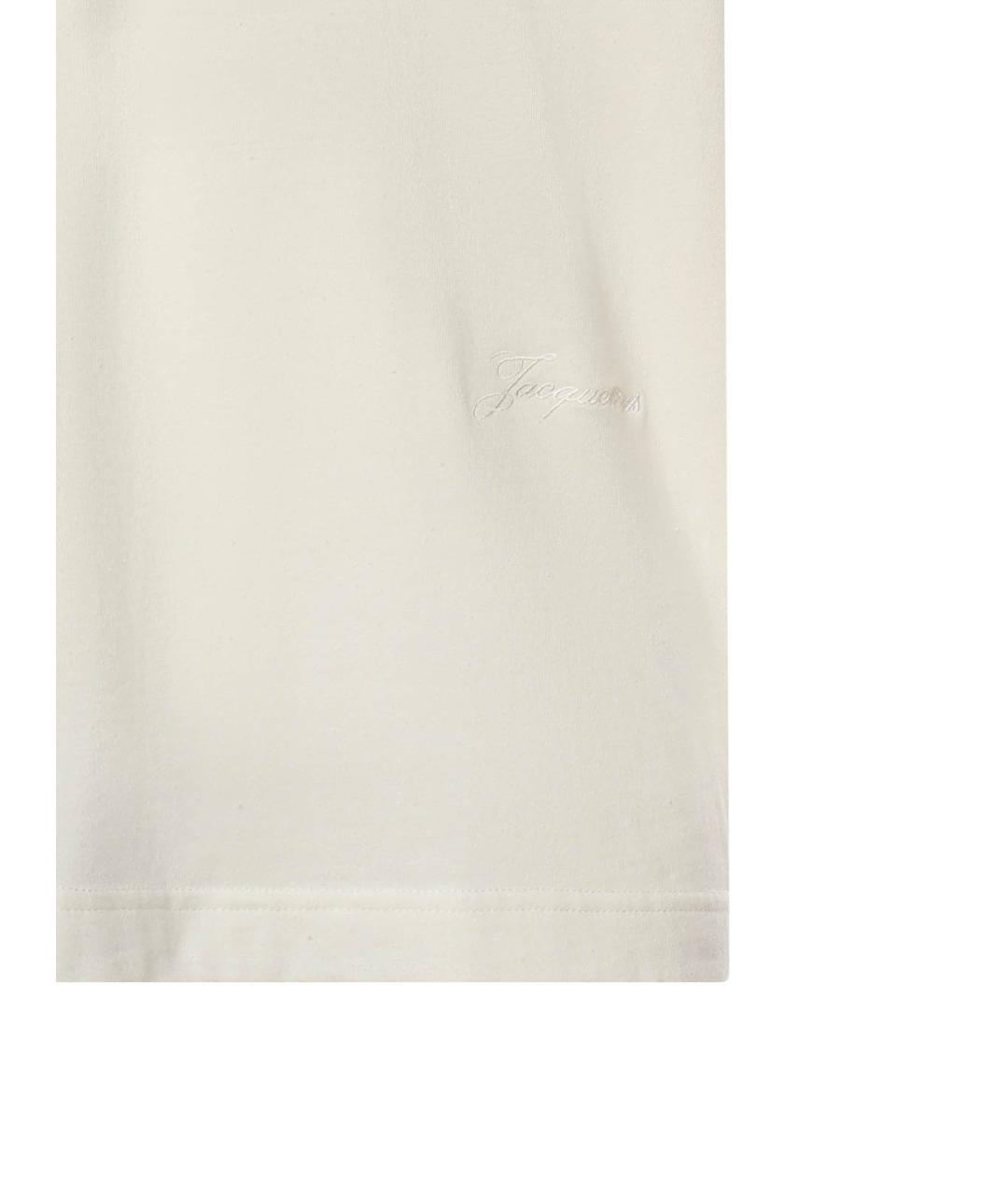 JACQUEMUS Бежевая хлопковая футболка, фото 3