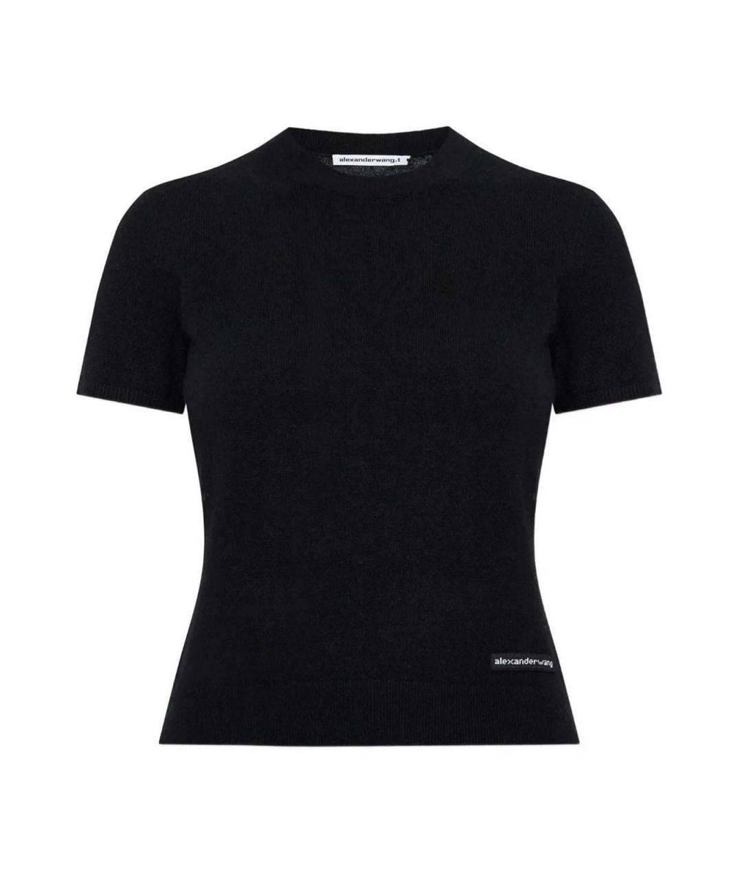 ALEXANDER WANG Черная полиэстеровая футболка, фото 1