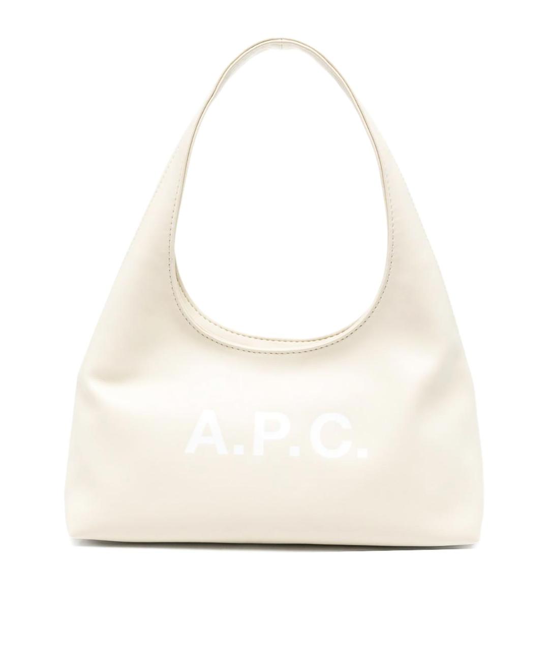 A.P.C. Бежевая сумка с короткими ручками из искусственной кожи, фото 1
