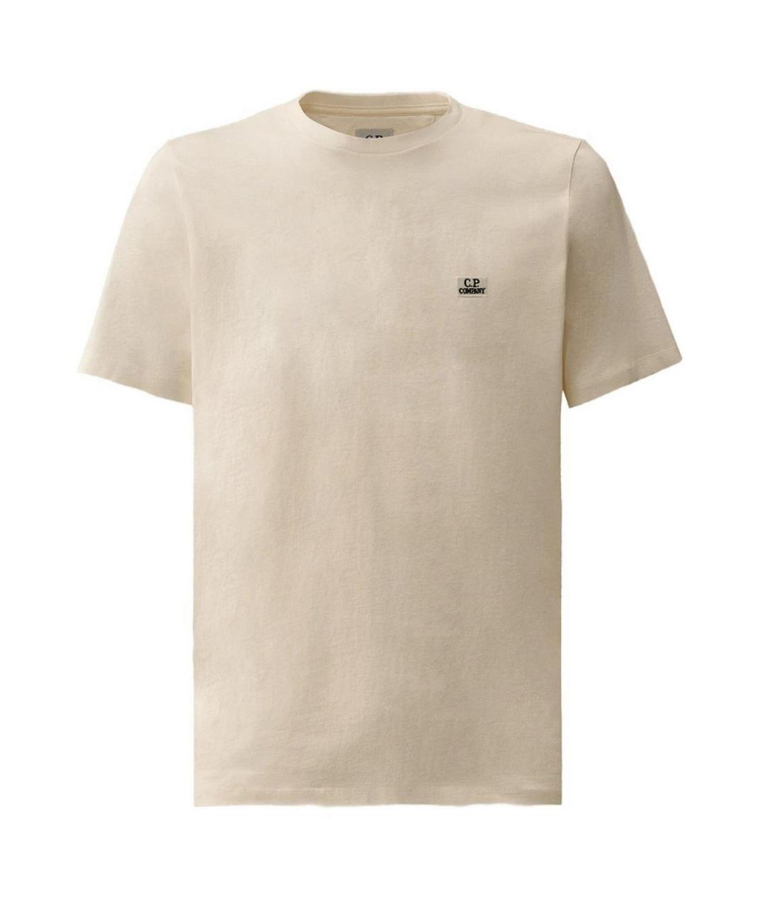 CP COMPANY Белая хлопковая футболка, фото 1